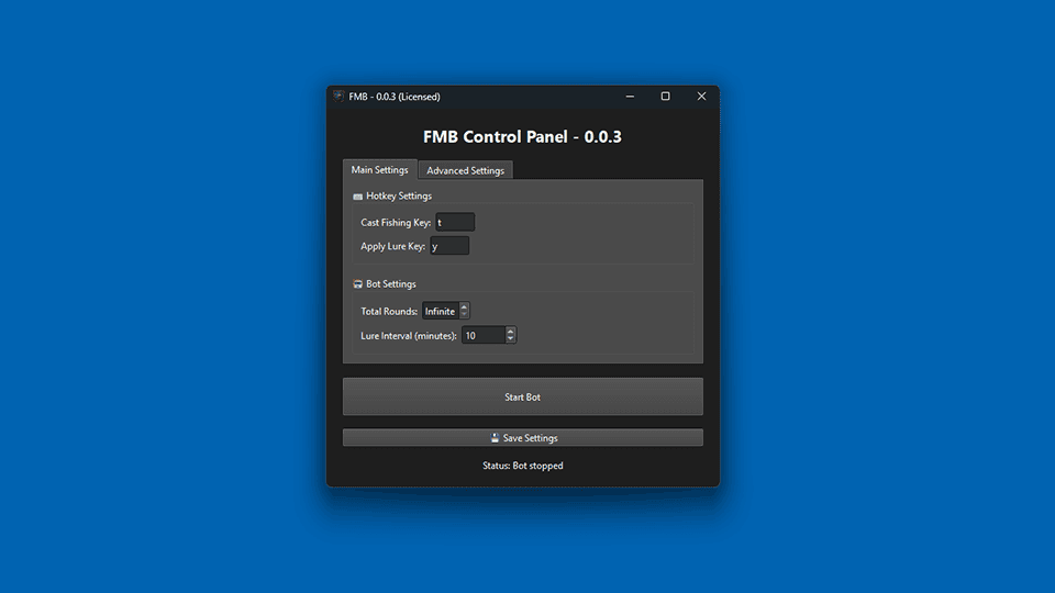 FishMeBot Interface Screenshot 1